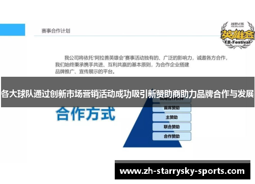 各大球队通过创新市场营销活动成功吸引新赞助商助力品牌合作与发展